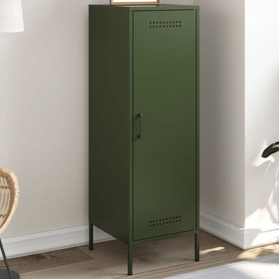 vidaXL Skříň highboard olivově zelená 36 x 39 x 113 cm ocel