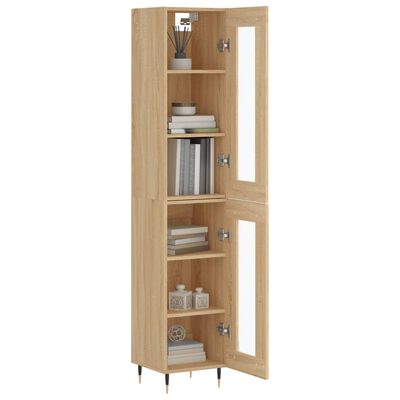 vidaXL Skříň highboard dub sonoma 34,5 x 34 x 180 cm kompozitní dřevo