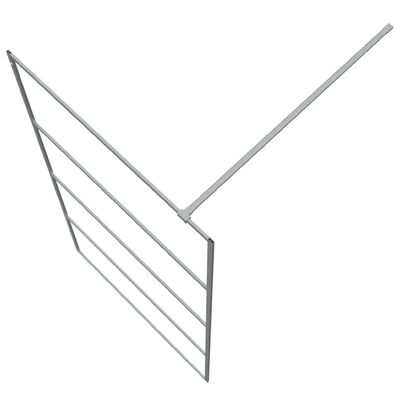 vidaXL Sprchová zástěna walk-in stříbrná 100 x 195 cm čiré ESG sklo