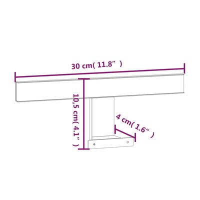 vidaXL LED zrcadlové svítidlo 5,5 W teplé bílé 30 cm 3 000 K