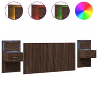 vidaXL Čelo postele se skříňkami hnědý dub 160 cm kompozitní dřevo