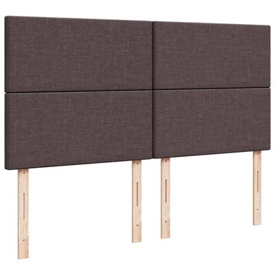 vidaXL Box spring postel s matrací tmavě hnědá 200x200 cm textil