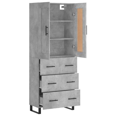 vidaXL Skříň highboard betonově šedá 69,5x34x180 cm kompozitní dřevo