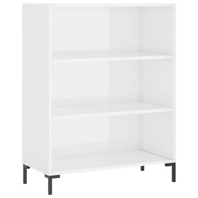 vidaXL Skříň highboard lesklá bílá 69,5 x 34 x 180 cm kompozitní dřevo