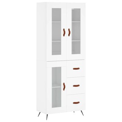 vidaXL Skříň highboard bílá 69,5 x 34 x 180 cm kompozitní dřevo