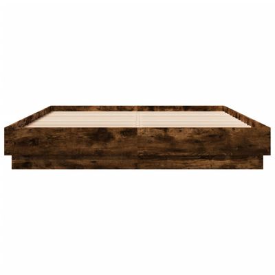 vidaXL Rám postele kouřový dub 120 x 200 cm kompozitní dřevo