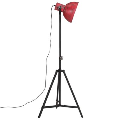 vidaXL Stojací lampa 25 W červená patina 61 x 61 x 90/150 cm E27