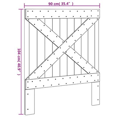 vidaXL Čelo postele 90 x 104 cm masivní borové dřevo