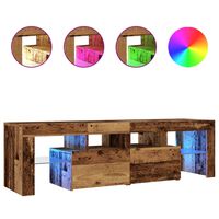 vidaXL TV stolek s LED old wood 140 x 36,5 x 40 cm kompozitní dřevo