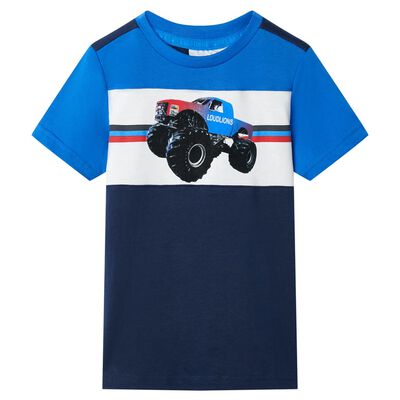 Dětské tričko modré a námořnicky modré 92