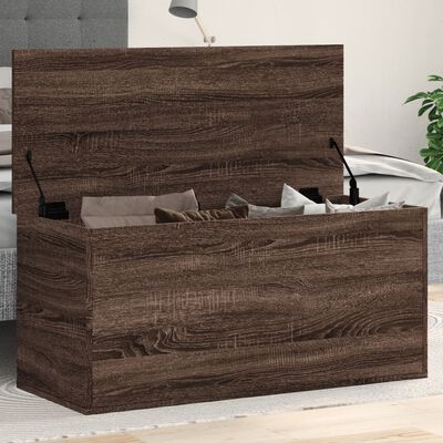 vidaXL Úložný box hnědý dub 100 x 42 x 46 cm kompozitní dřevo