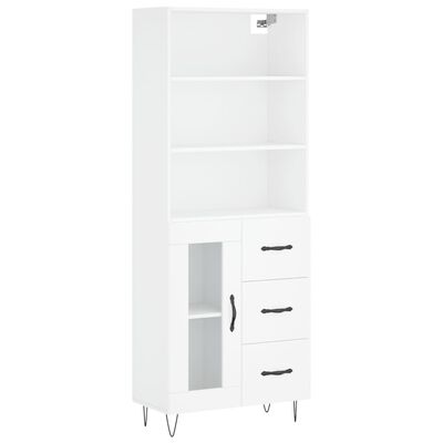 vidaXL Skříň highboard bílá 69,5 x 34 x 180 cm kompozitní dřevo