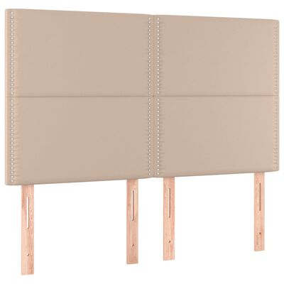 vidaXL Box spring postel s matrací cappuccino 140x190 cm umělá kůže