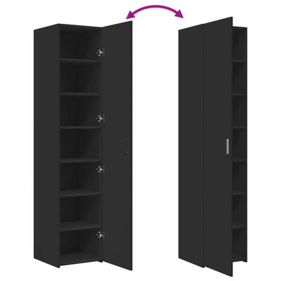 vidaXL Skříň highboard černá 40 x 42,5 x 185 cm kompozitní dřevo