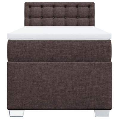 vidaXL Box spring postel s matrací tmavě hnědá 80x200 cm textil