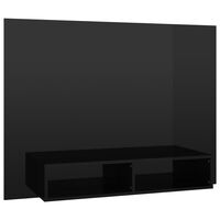 vidaXL Nástěnná TV skříňka černá vysoký lesk 120x23,5x90cm dřevotříska