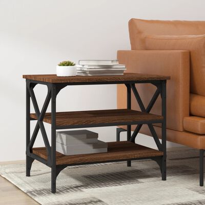 vidaXL Odkládací stolek hnědý dub 55 x 38 x 45 cm kompozitní dřevo