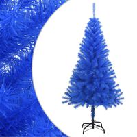 vidaXL Umělý vánoční stromek se stojanem modrý 120 cm PVC