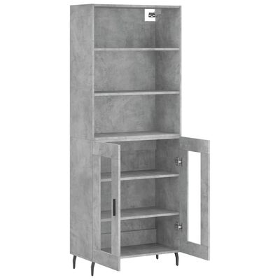 vidaXL Skříň highboard betonově šedá 69,5x34x180 cm kompozitní dřevo