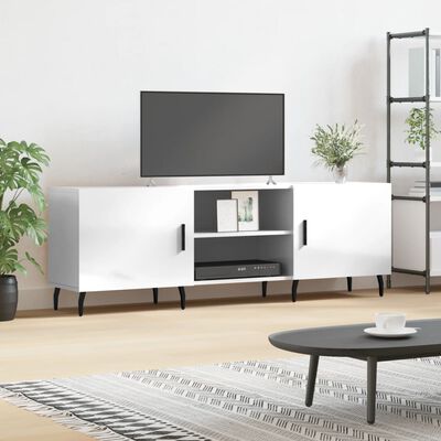 vidaXL TV skříňka bílá s vysokým leskem 150x30x50 cm kompozitní dřevo