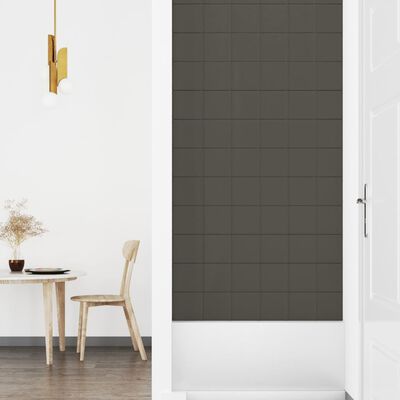 vidaXL Nástěnné panely 12 ks tmavě šedé 90 x 15 cm samet 1,62 m²