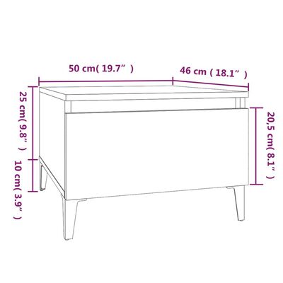 vidaXL Odkládací stolky 2 ks kouřový dub 50x46x35 cm kompozitní dřevo