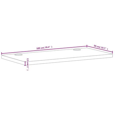 vidaXL Deska psacího stolu 100 x 50 x 2,5 cm masivní bukové dřevo