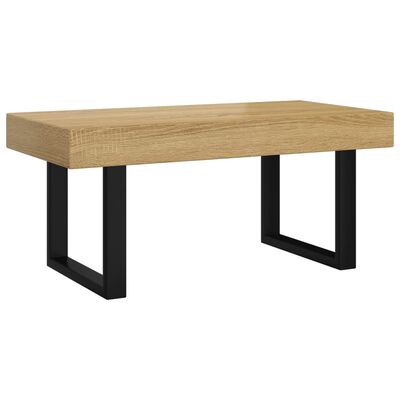 vidaXL Konferenční stolek světle hnědý a černý 90x45x40 cm MDF železo