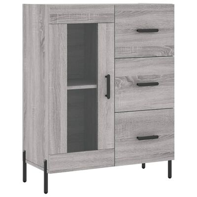 vidaXL Skříň highboard šedá sonoma 69,5 x 34 x 180 cm kompozitní dřevo