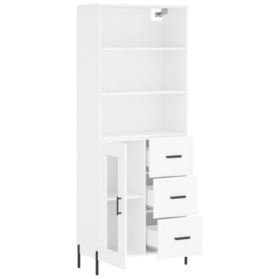 vidaXL Skříň highboard bílá 69,5 x 34 x 180 cm kompozitní dřevo