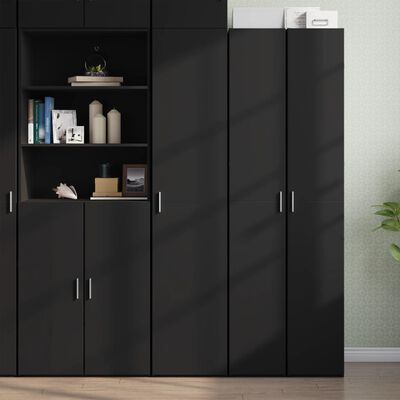 vidaXL Skříň highboard černá 40 x 42,5 x 185 cm kompozitní dřevo