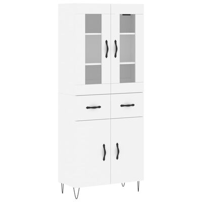 vidaXL Skříň highboard bílá 69,5 x 34 x 180 cm kompozitní dřevo