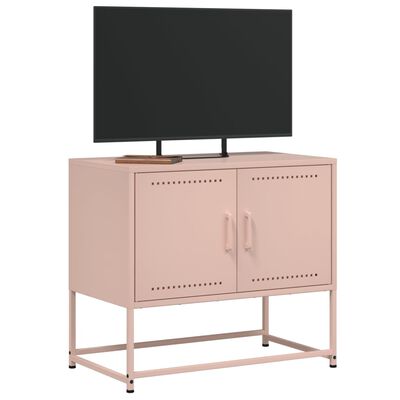 vidaXL TV skříňka růžová 68,5 x 39 x 60,5 cm ocel