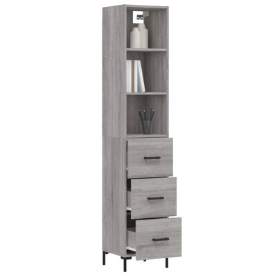 vidaXL Skříň highboard šedá sonoma 34,5 x 34 x 180 cm kompozitní dřevo