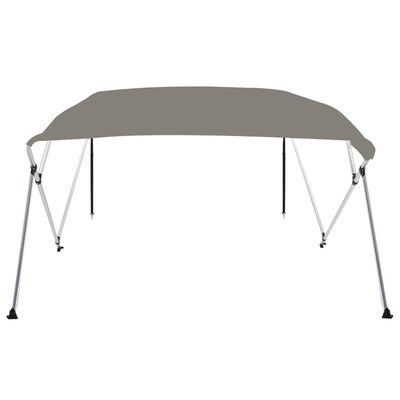 vidaXL Bimini stříška se 4 oblouky šedá 243x180x137 cm