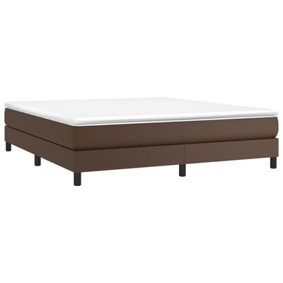 vidaXL Box spring postel s matrací hnědá 180x200 cm umělá kůže