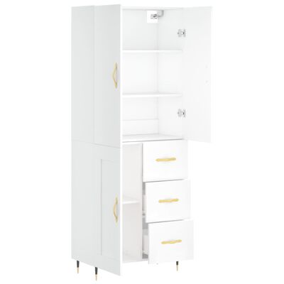 vidaXL Skříň highboard bílá 69,5 x 34 x 180 cm kompozitní dřevo