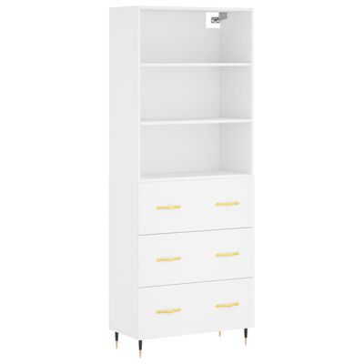 vidaXL Skříň highboard bílá 69,5 x 34 x 180 cm kompozitní dřevo