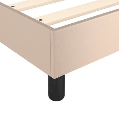 vidaXL Box spring postel s matrací cappuccino 180 x 200 cm umělá kůže