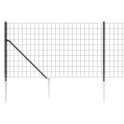 vidaXL Drátěný plot s kotevními hroty antracitový 1,1 x 25 m