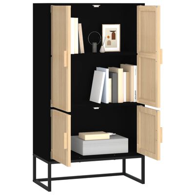 vidaXL Highboard černý 70 x 35 x 125 cm kompozitní dřevo