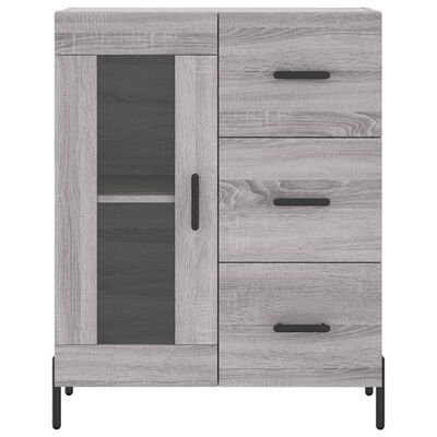 vidaXL Skříň highboard šedá sonoma 69,5 x 34 x 180 cm kompozitní dřevo