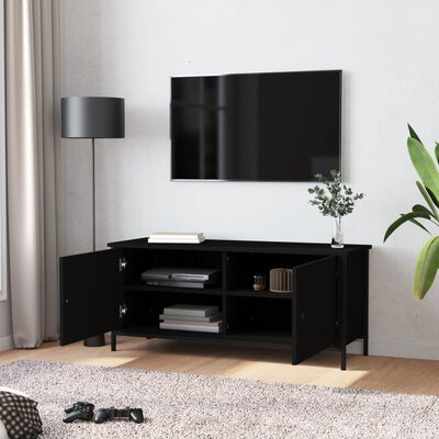 vidaXL TV skříňka s dvířky černá 102 x 35 x 45 cm kompozitní dřevo