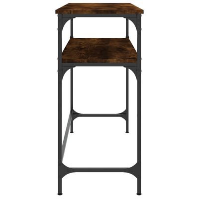 vidaXL Konzolový stolek kouřový dub 100x35,5x75 cm kompozitní dřevo