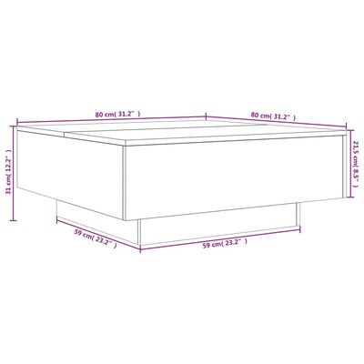 vidaXL Konferenční stolek dub sonoma 80 x 80 x 31 cm kompozitní dřevo