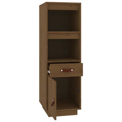 vidaXL Skříň highboard medově hnědá 34x40x108,5 cm masivní borovice