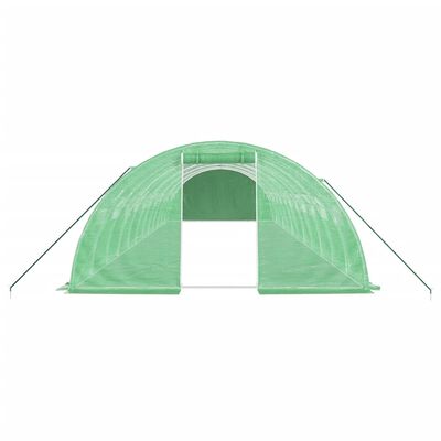 vidaXL Skleník s ocelovým rámem zelený 48 m² 12 x 4 x 2 m