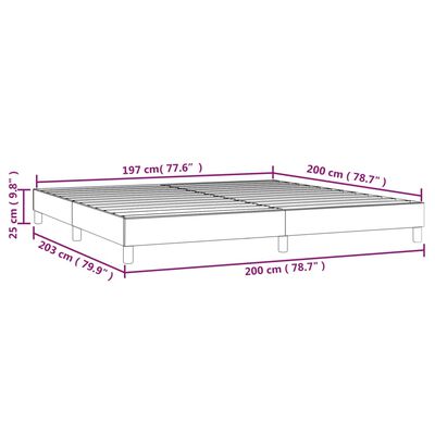 vidaXL Rám postele hnědá 200 x 200 cm umělá kůže