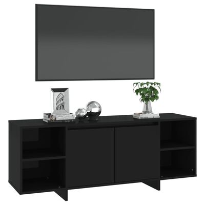 vidaXL TV stolek černý 130 x 35 x 50 cm dřevotříska