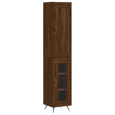 vidaXL Skříň highboard hnědý dub 34,5 x 34 x 180 cm kompozitní dřevo